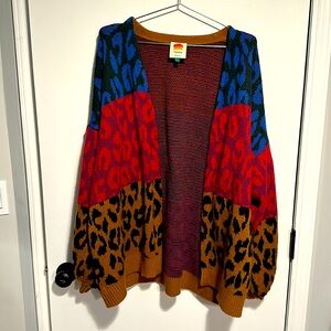 Farm Rio Multi Animal Print Cardigan
